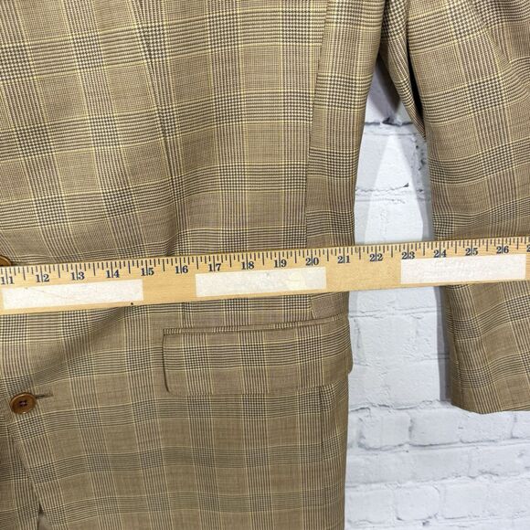 Vintage Brooks Brothers Houndstooth Blazer Mens Size 42L Plaid Wool Sports Coat - Picture 12 of 14